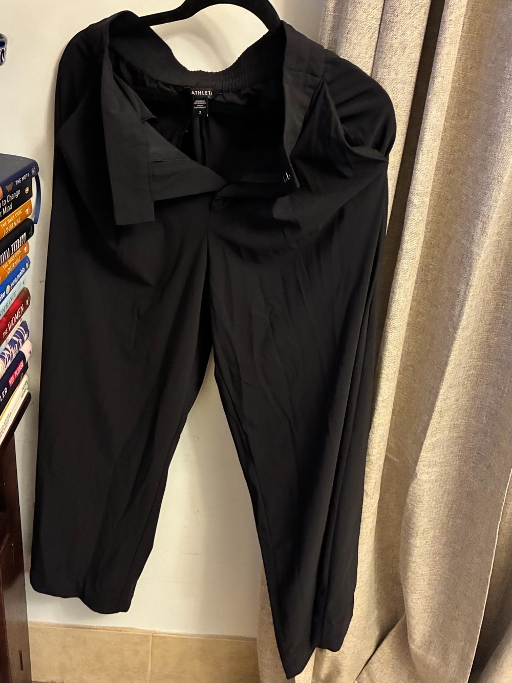 Athleta Black High-Waist Wide Leg Pants
